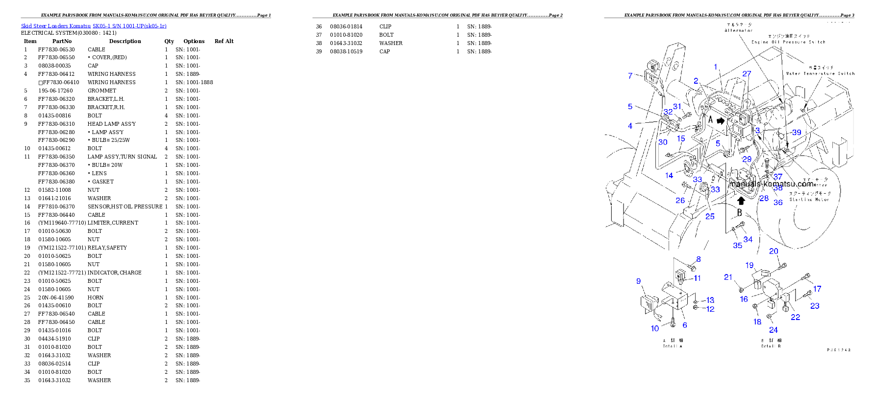Protected: SK05-1 S/N 1001-UP Partsbook