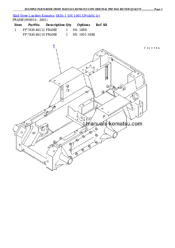 Protected: SK05-1 S/N 1001-UP Partsbook