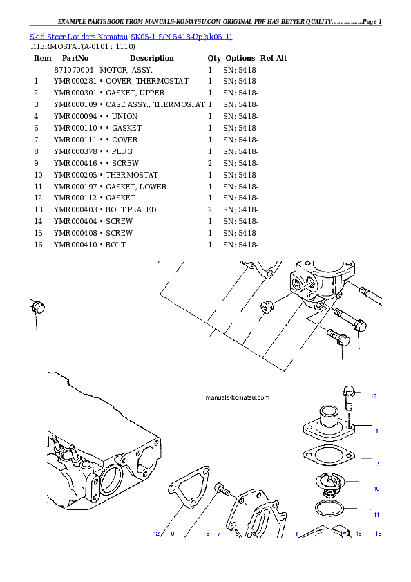 Protected: SK05-1 S/N 5418-Up Partsbook