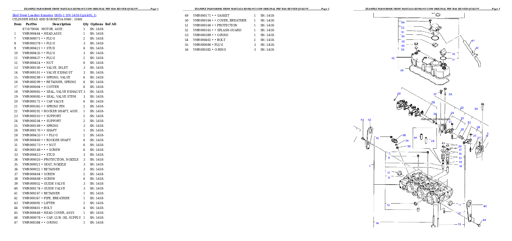 Protected: SK05-1 S/N 5418-Up Partsbook