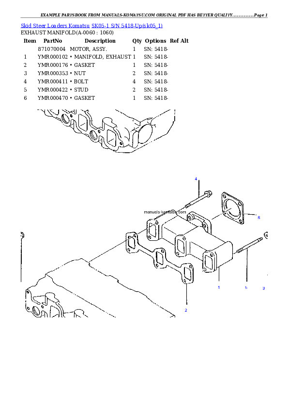 Protected: SK05-1 S/N 5418-Up Partsbook