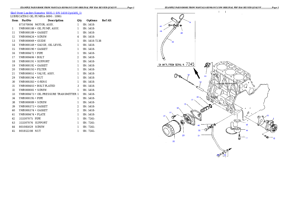 Protected: SK05-1 S/N 5418-Up Partsbook