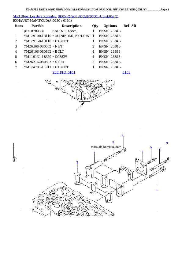 SK05J-2 S/N SK05JF20001-Up Partsbook