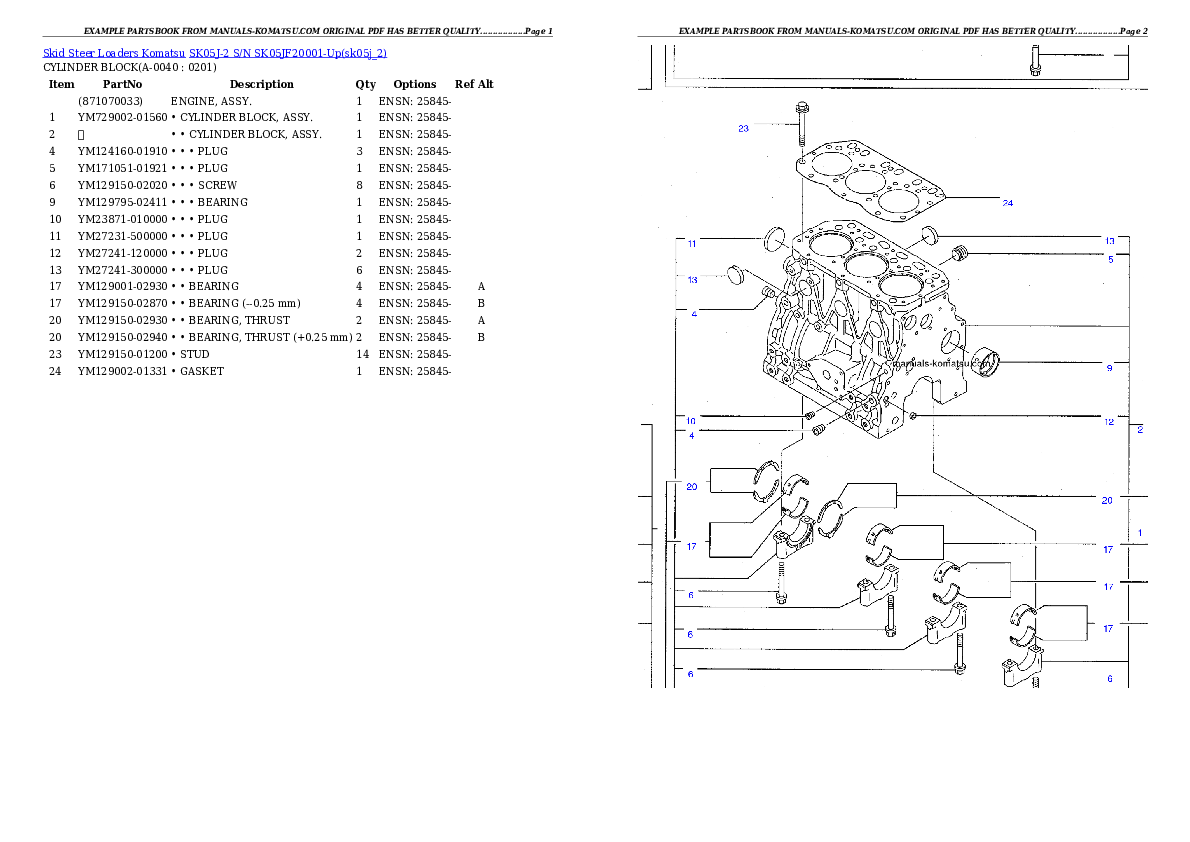 Protected: SK05J-2 S/N SK05JF20001-Up Partsbook