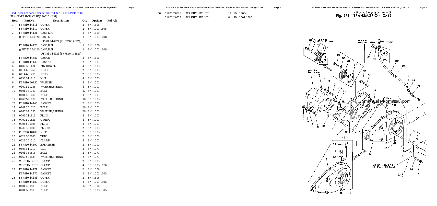 Protected: SK07-1 S/N 1001-UP Partsbook