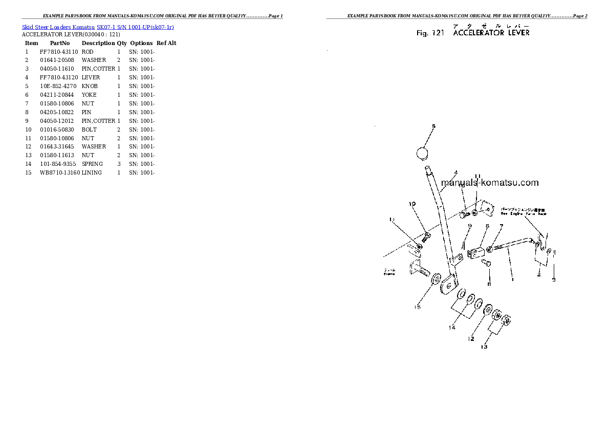 Protected: SK07-1 S/N 1001-UP Partsbook