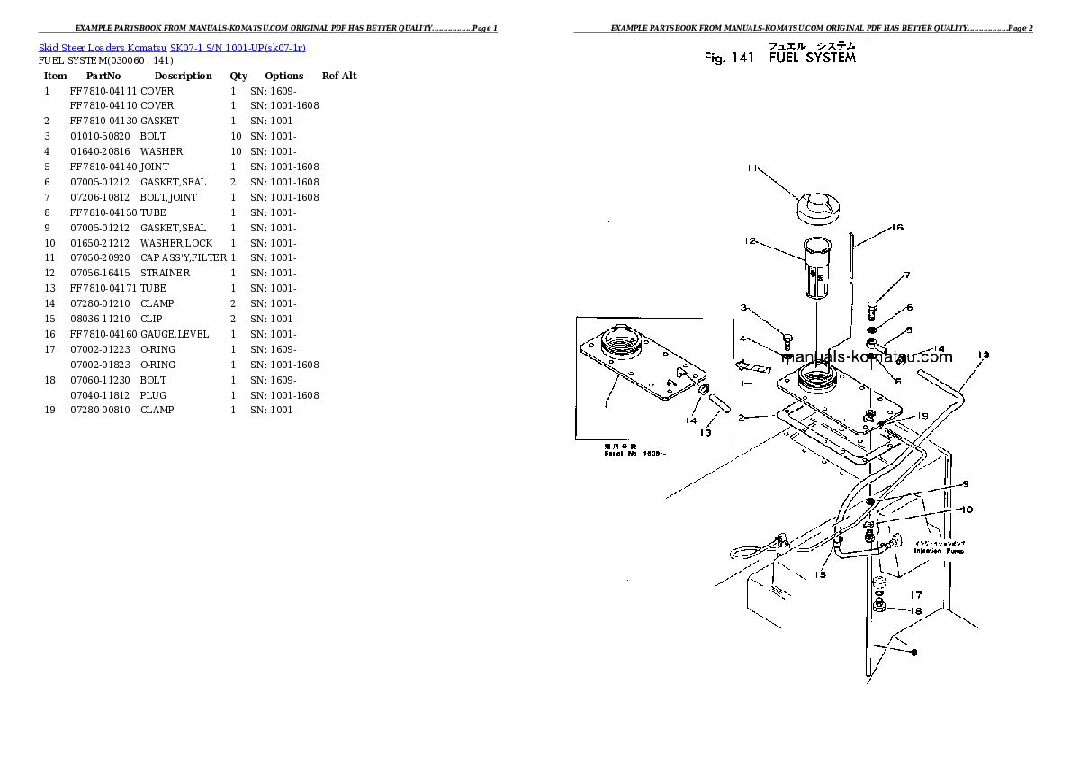 Protected: SK07-1 S/N 1001-UP Partsbook