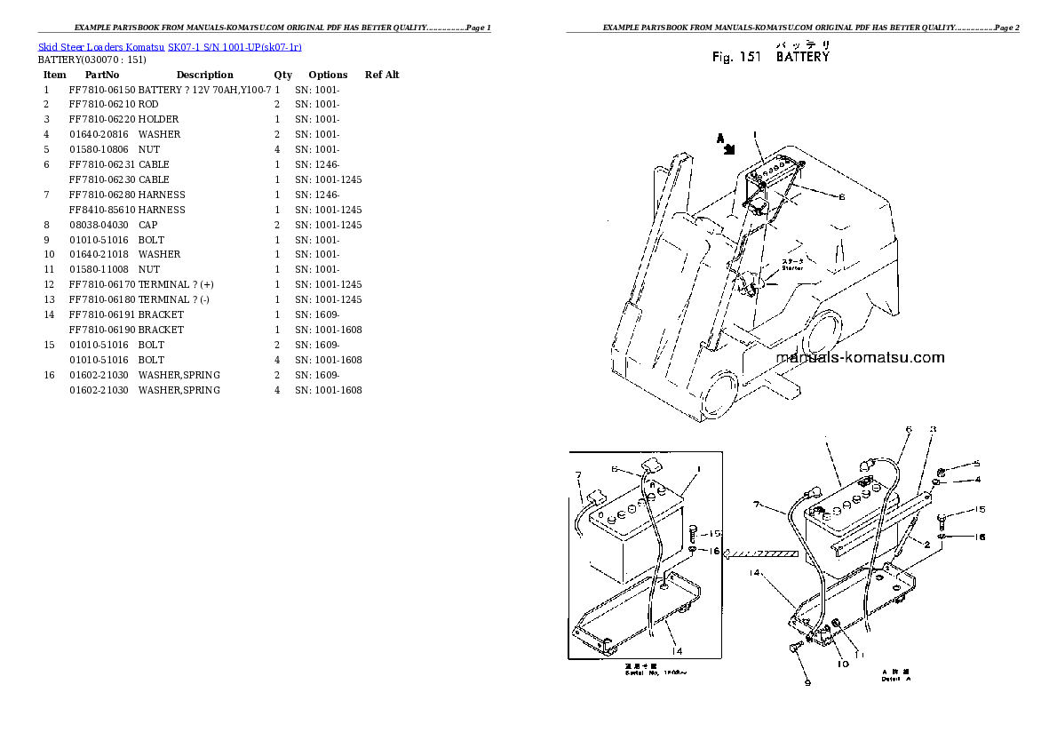 Protected: SK07-1 S/N 1001-UP Partsbook