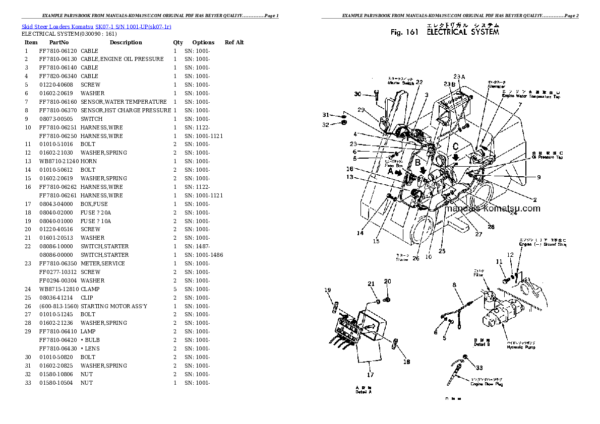 Protected: SK07-1 S/N 1001-UP Partsbook