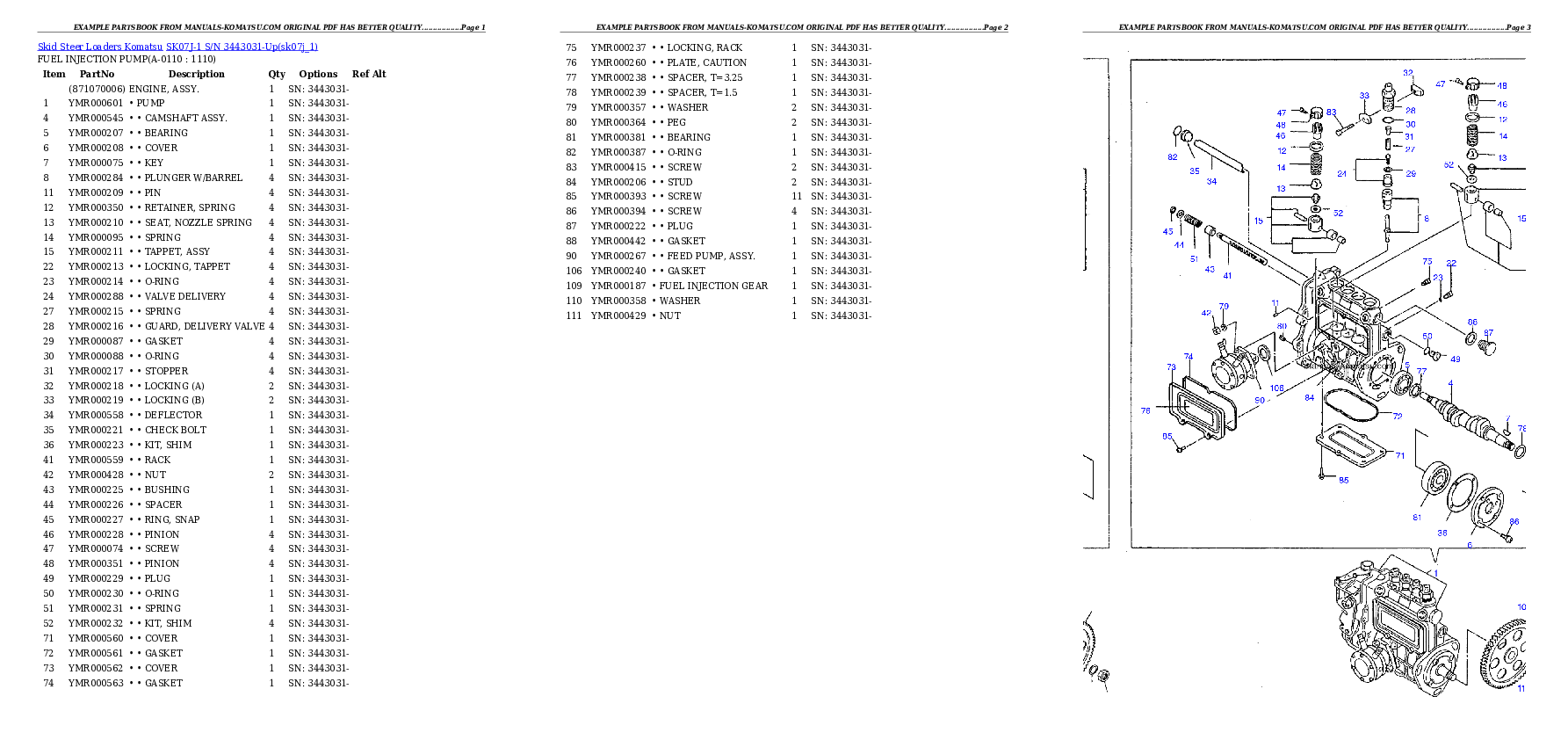 Protected: SK07J-1 S/N 3443031-Up Partsbook