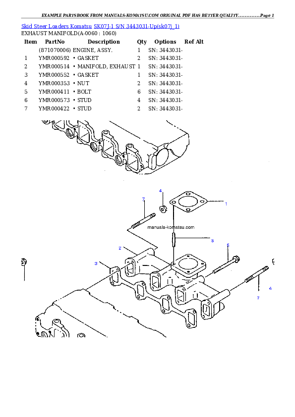 Protected: SK07J-1 S/N 3443031-Up Partsbook