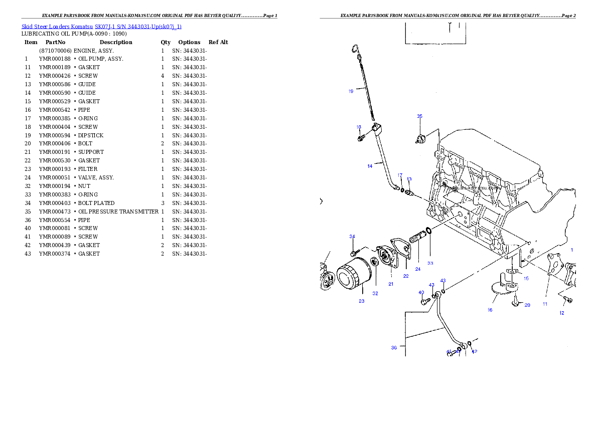 Protected: SK07J-1 S/N 3443031-Up Partsbook