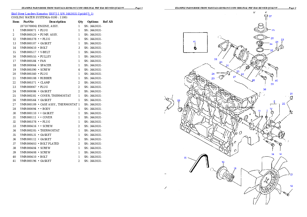 Protected: SK07J-1 S/N 3443031-Up Partsbook