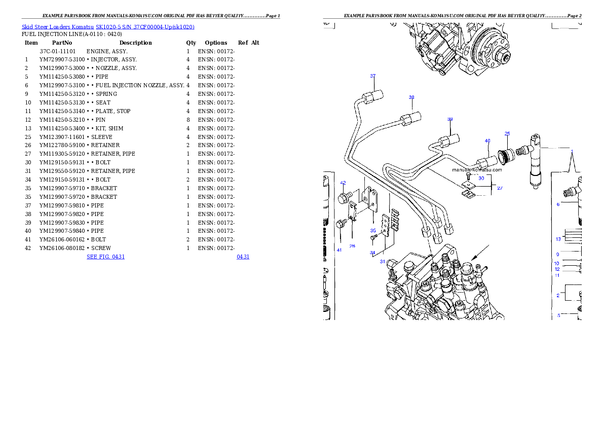 Protected: SK1020-5 S/N 37CF00004-Up Partsbook