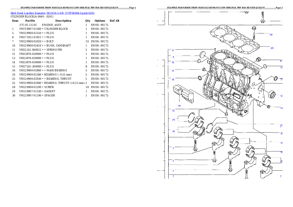 Protected: SK1020-5 S/N 37CF00004-Up Partsbook