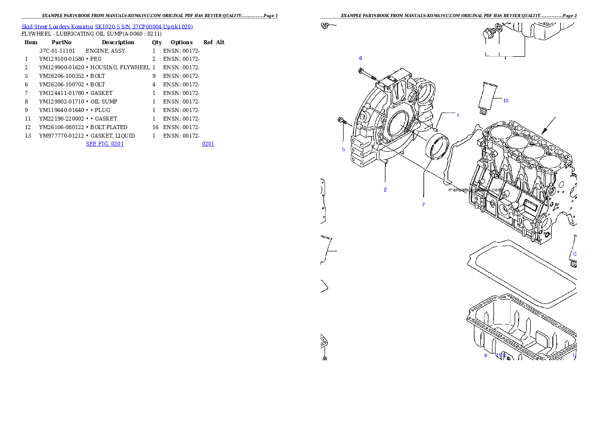 Protected: SK1020-5 S/N 37CF00004-Up Partsbook
