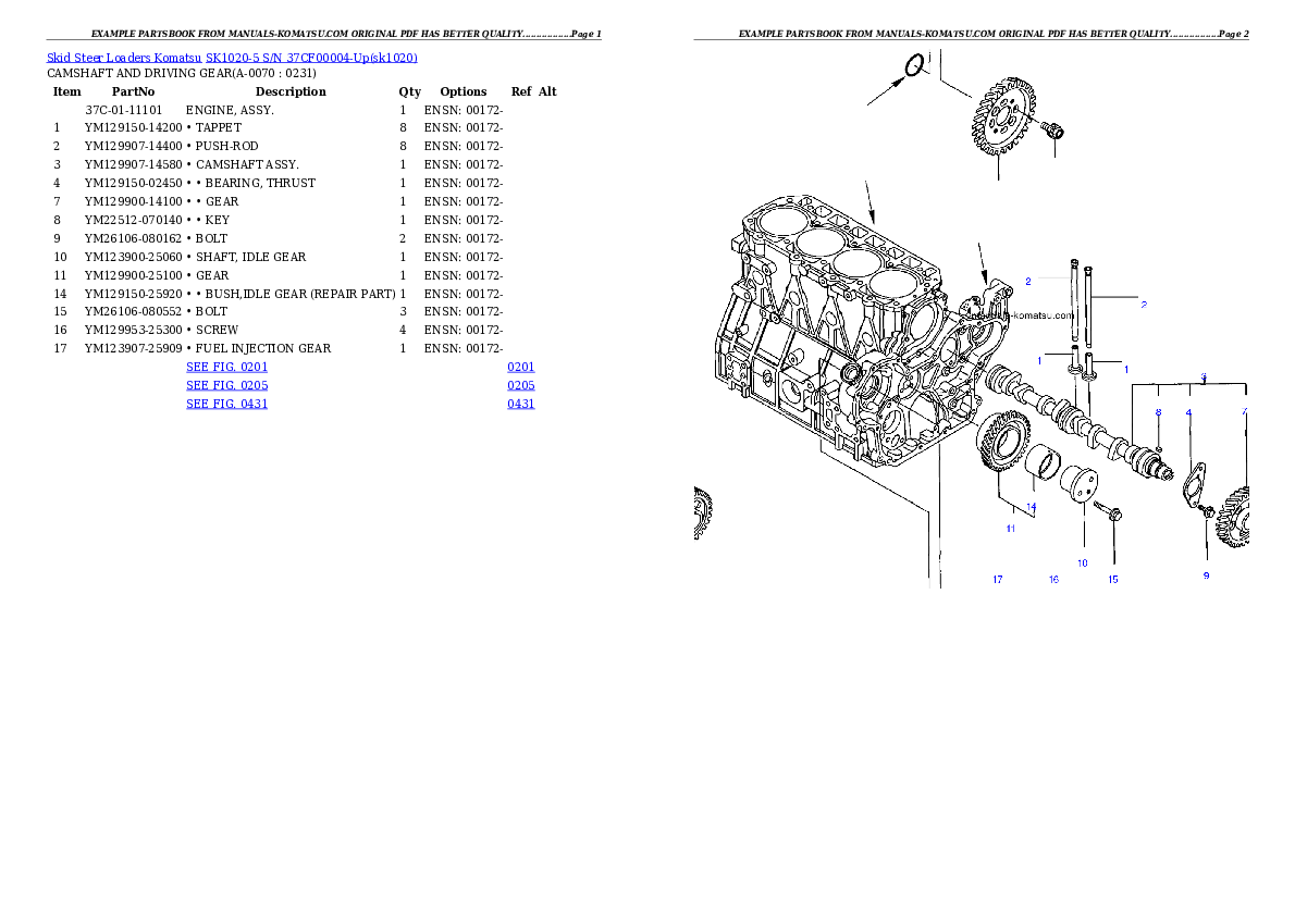 Protected: SK1020-5 S/N 37CF00004-Up Partsbook