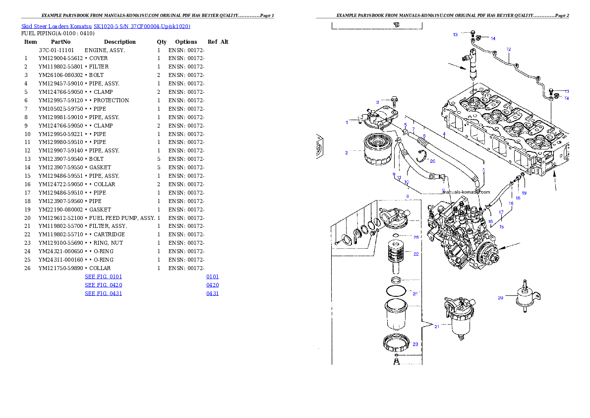 Protected: SK1020-5 S/N 37CF00004-Up Partsbook