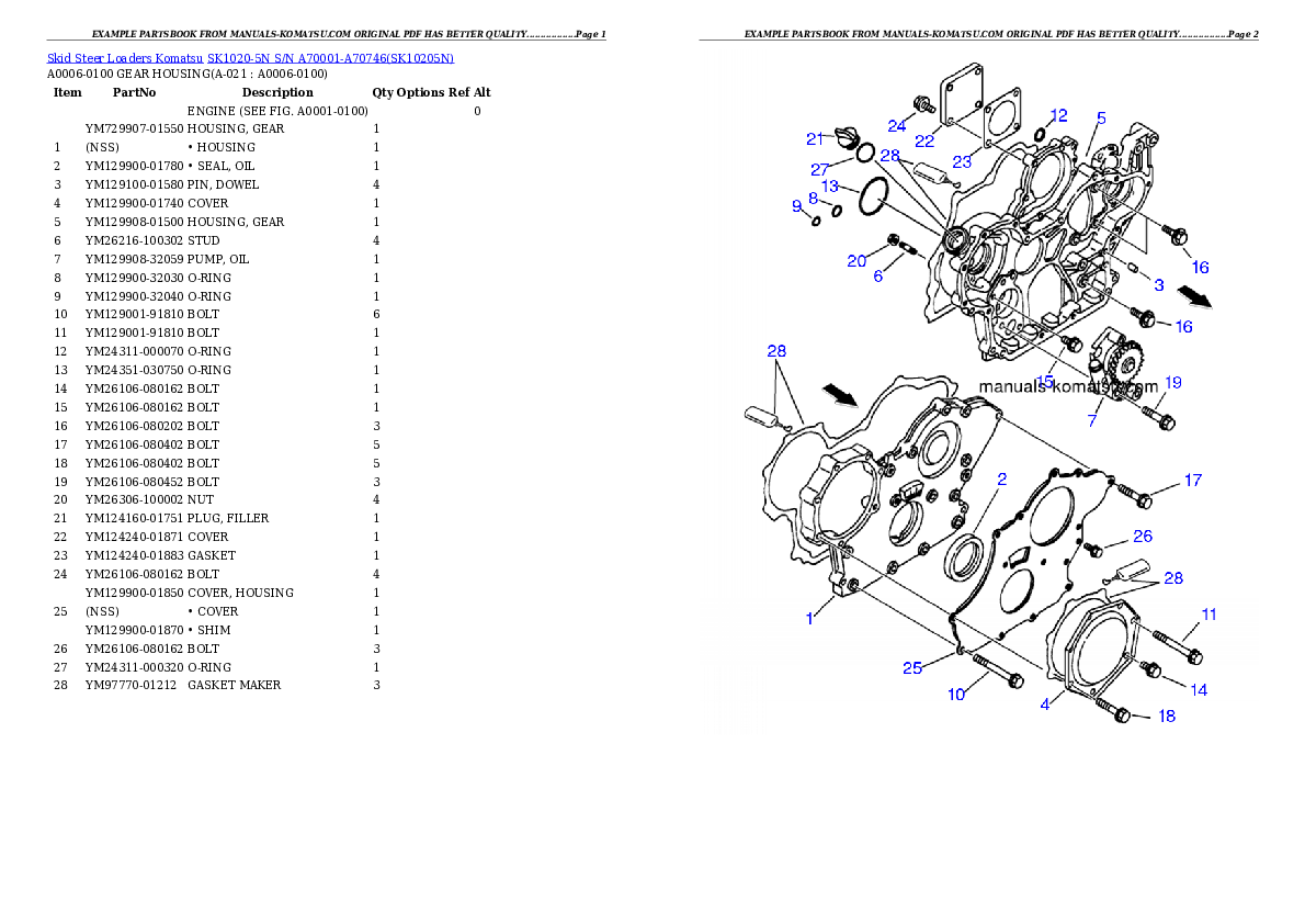 Protected: SK1020-5N S/N A70001-A70746 Partsbook