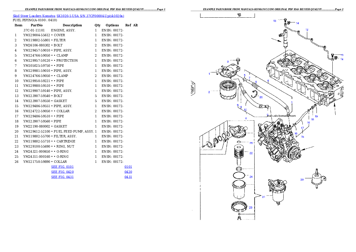 Protected: SK1020-5 USA S/N 37CF00004-Up Partsbook
