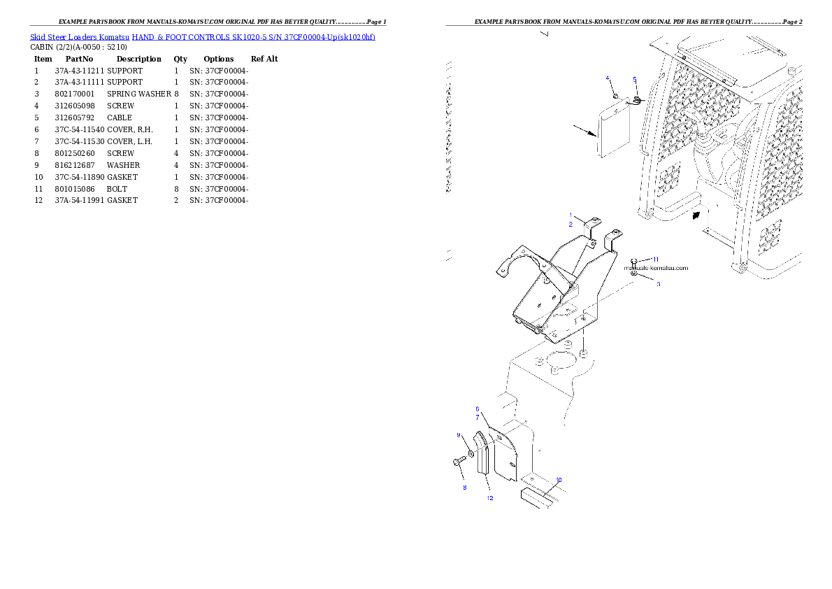 Protected: HAND & FOOT CONTROLS SK1020-5 S/N 37CF00004-Up Partsbook