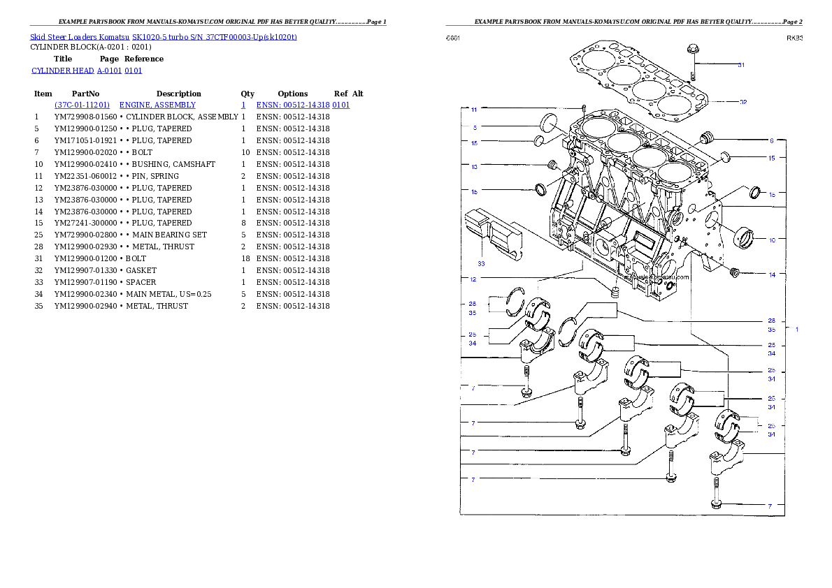 Protected: SK1020-5 turbo S/N 37CTF00003-Up Partsbook