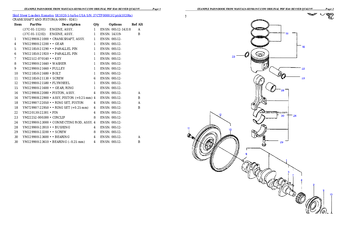 Protected: SK1020-5 turbo USA S/N 37CTF00003-Up Partsbook