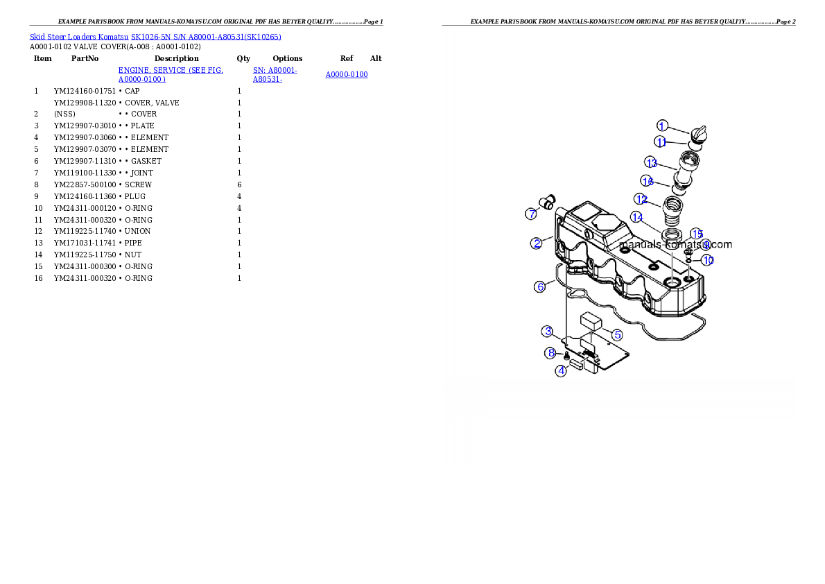 Protected: SK1026-5N S/N A80001-A80531 Partsbook