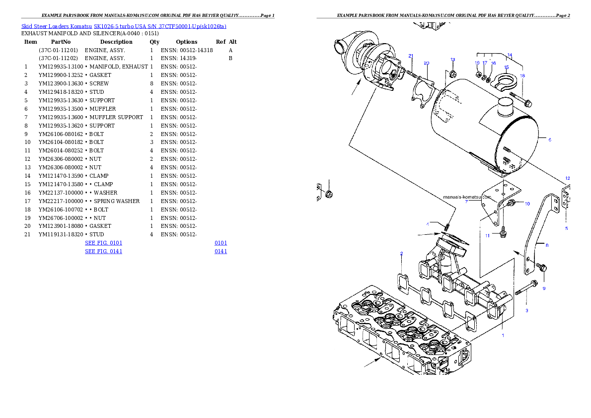 Protected: SK1026-5 turbo USA S/N 37CTF50001-Up Partsbook