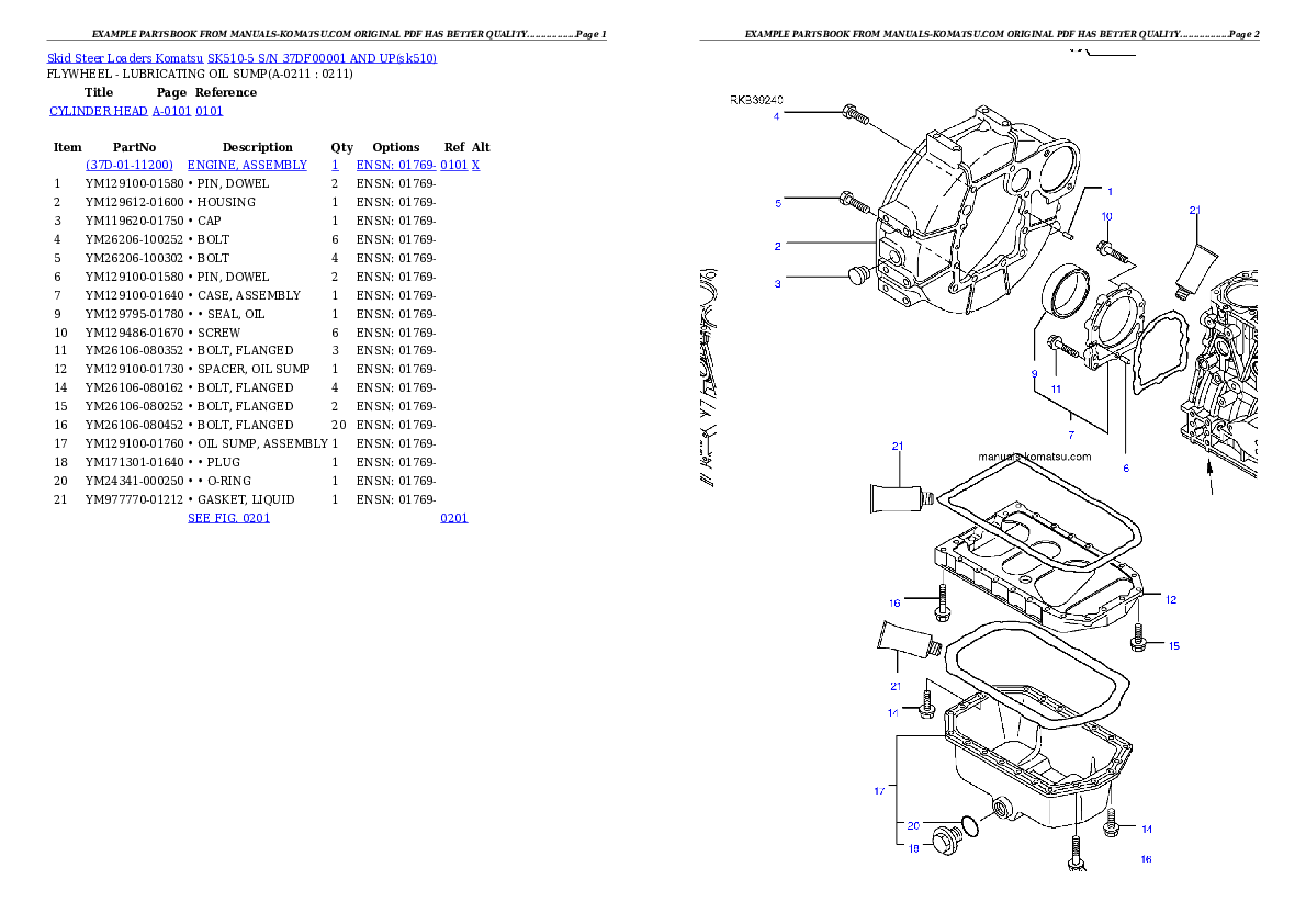 Protected: SK510-5 S/N 37DF00001-Up Partsbook