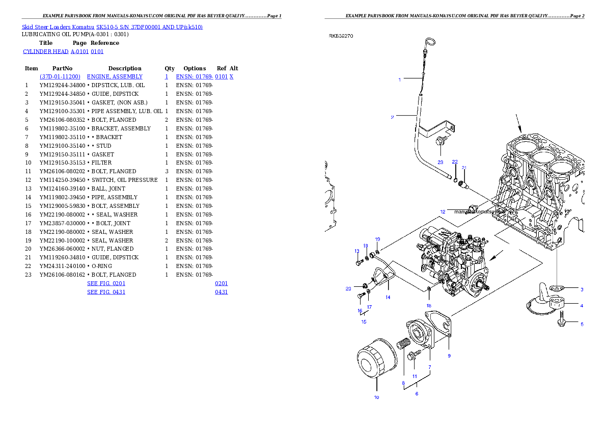 Protected: SK510-5 S/N 37DF00001-Up Partsbook