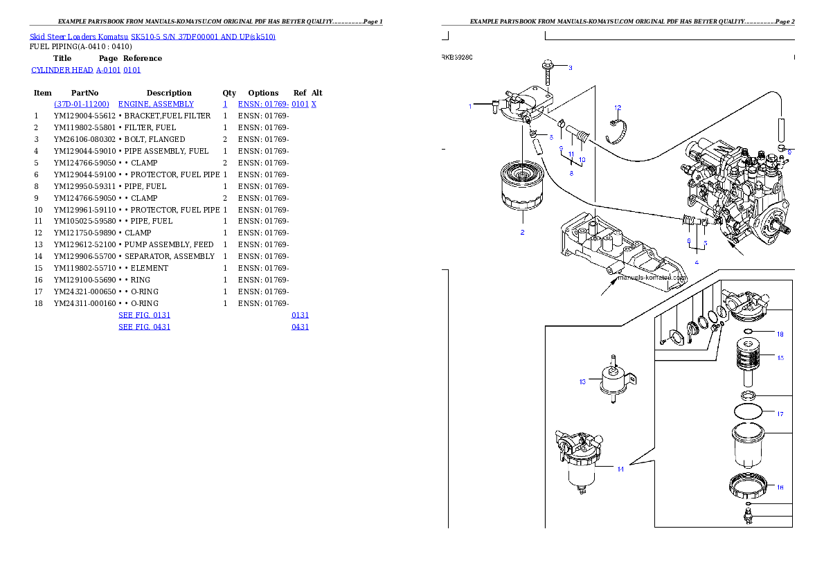 Protected: SK510-5 S/N 37DF00001-Up Partsbook
