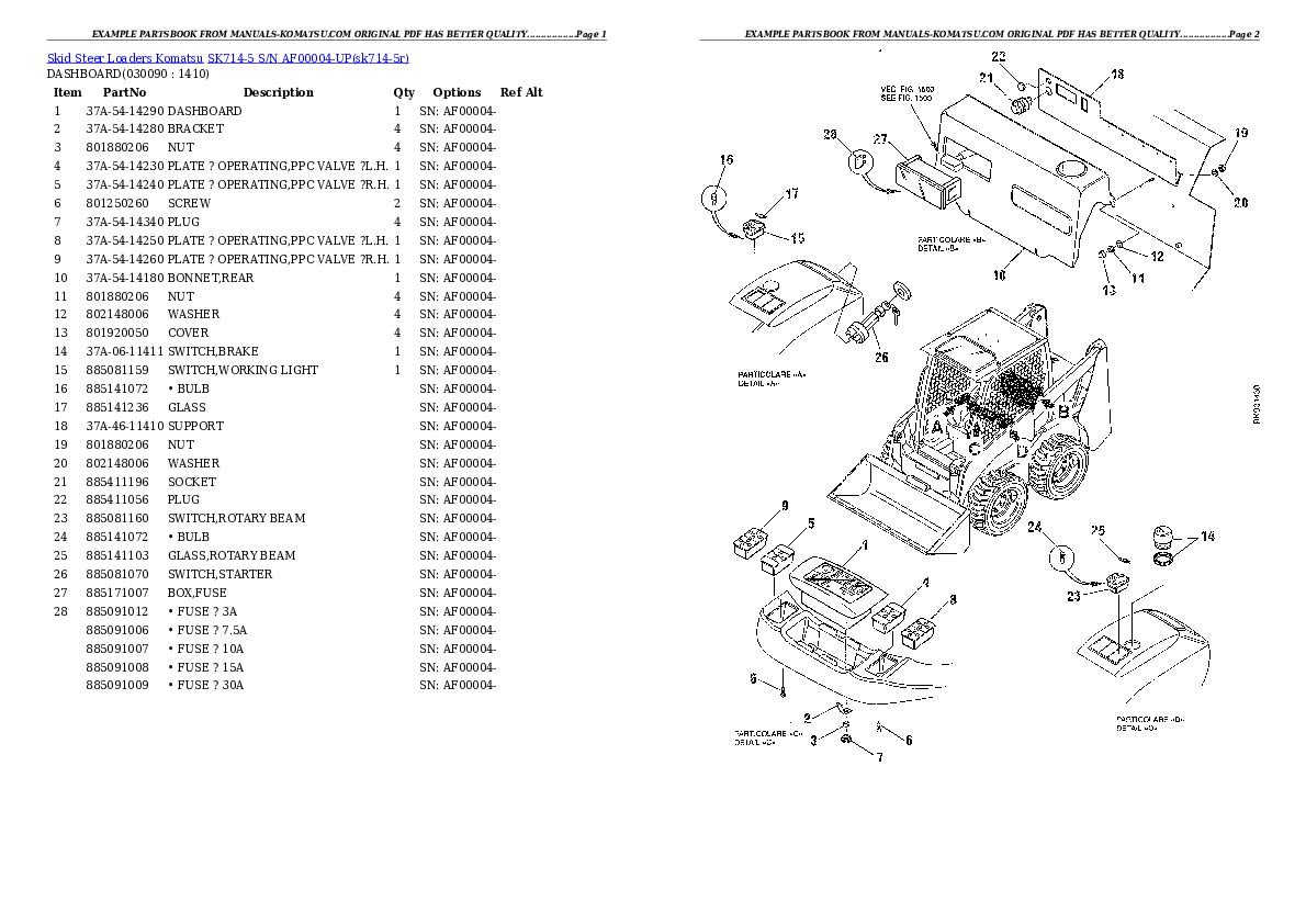 Protected: SK714-5 S/N AF00004-UP Partsbook