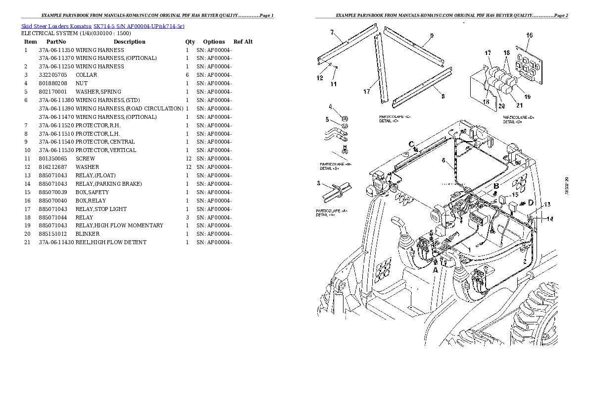 Protected: SK714-5 S/N AF00004-UP Partsbook