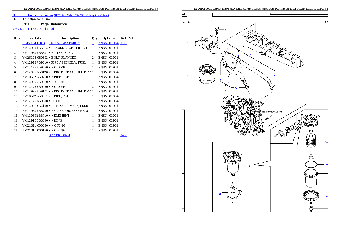 Protected: SK714-5 S/N 37AF01876-Up Partsbook