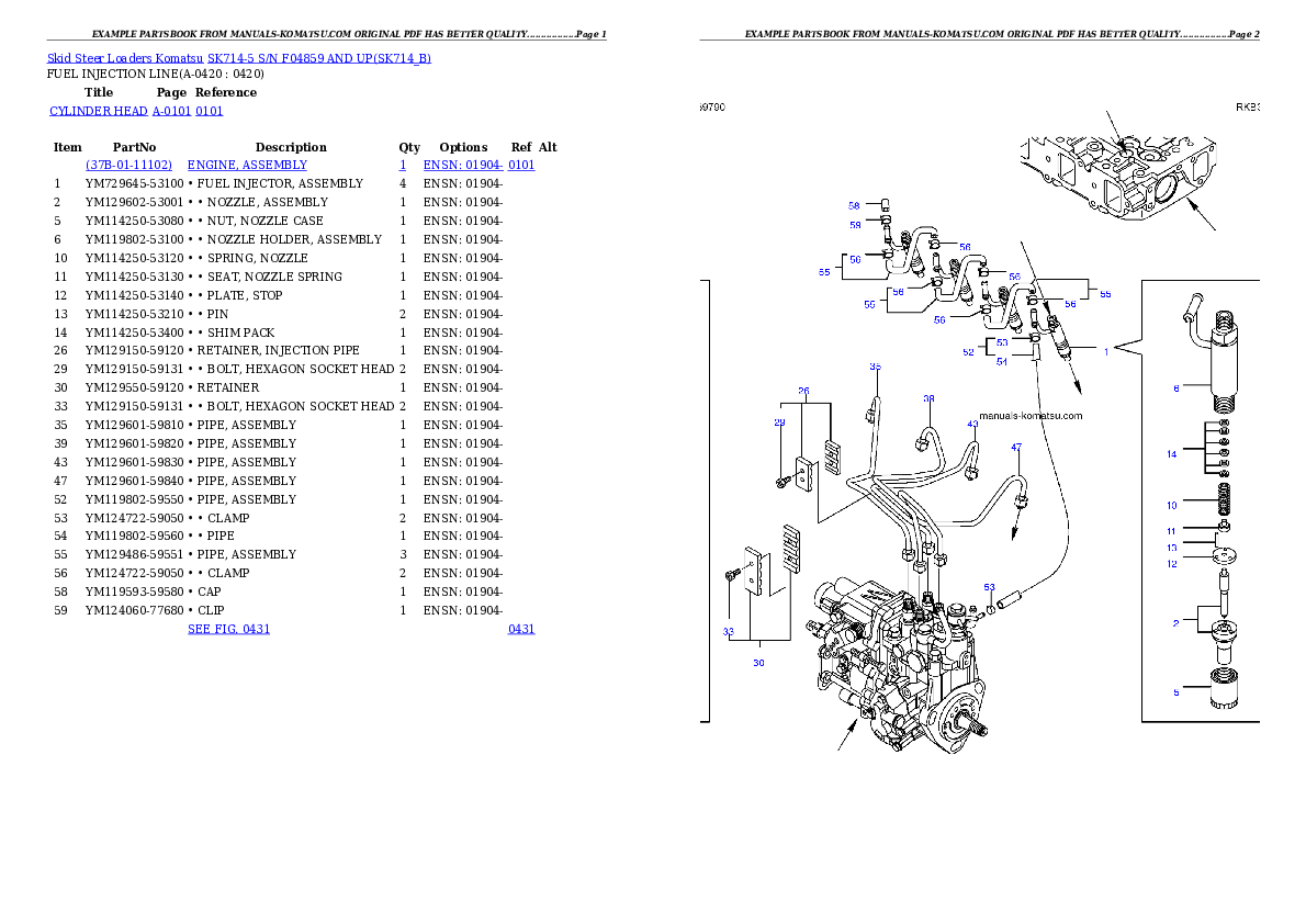 Protected: SK714-5 S/N F04859 AND UP Partsbook