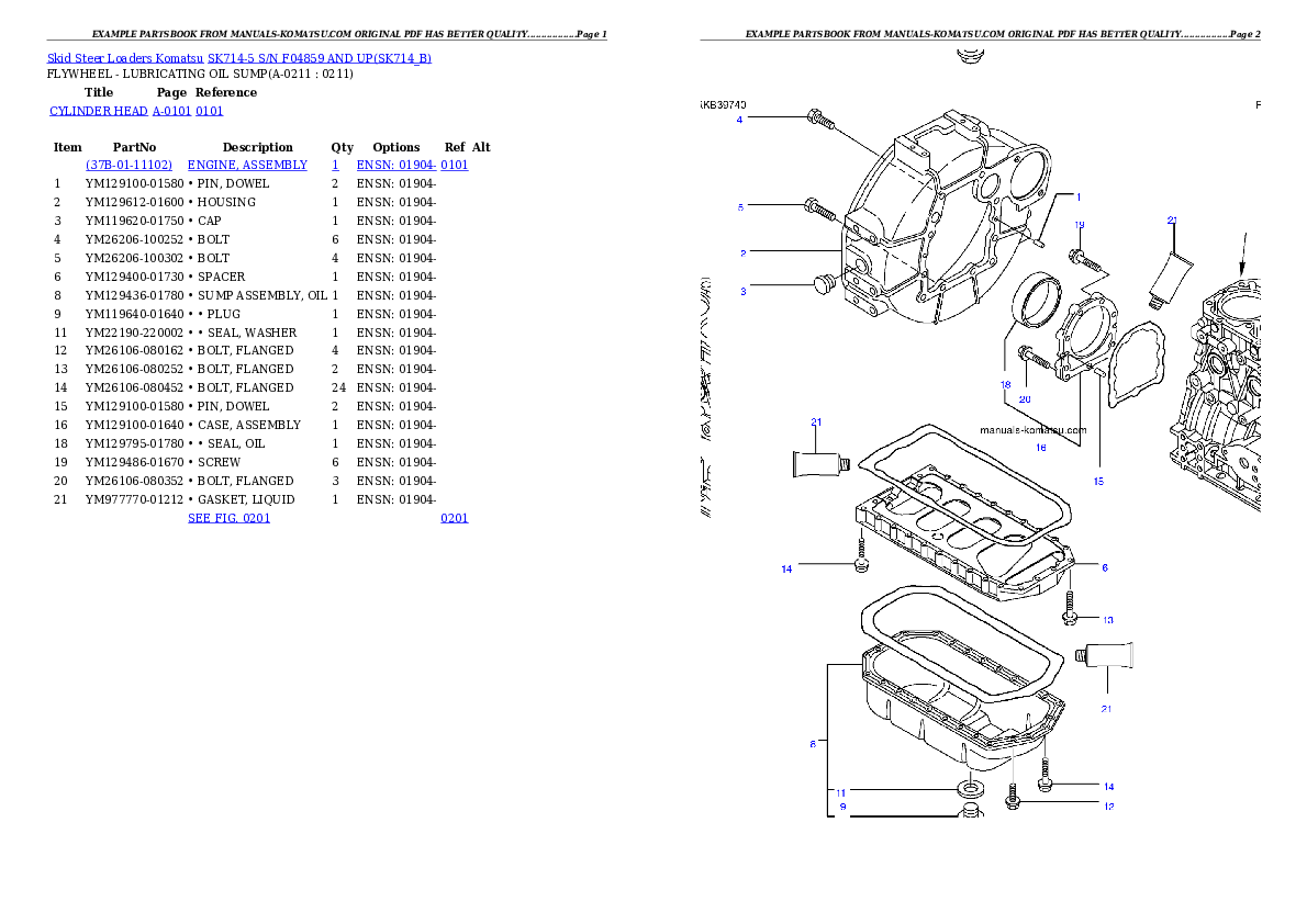 Protected: SK714-5 S/N F04859 AND UP Partsbook