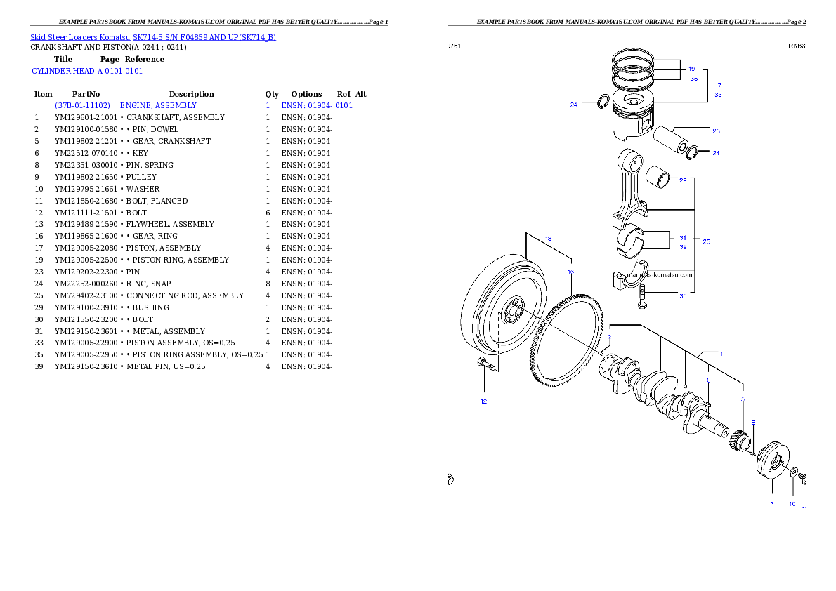 Protected: SK714-5 S/N F04859 AND UP Partsbook