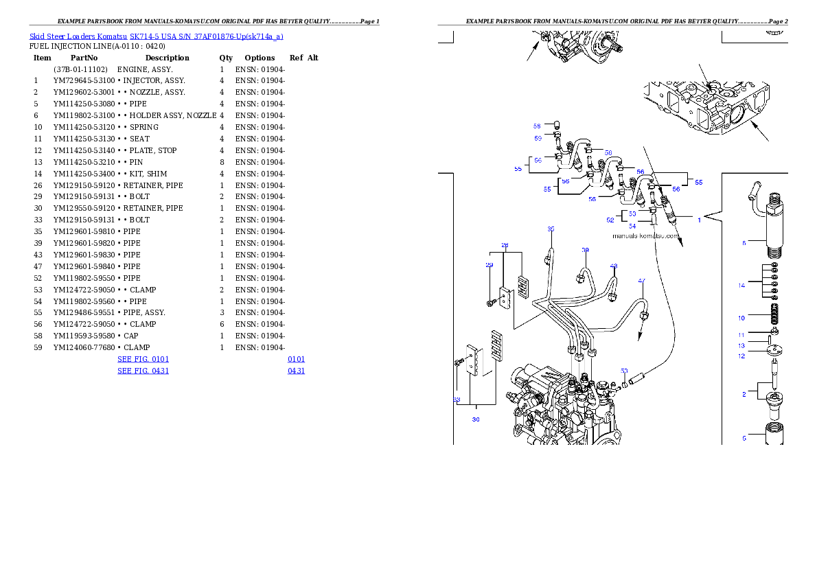 Protected: SK714-5 USA S/N 37AF01876-Up Partsbook