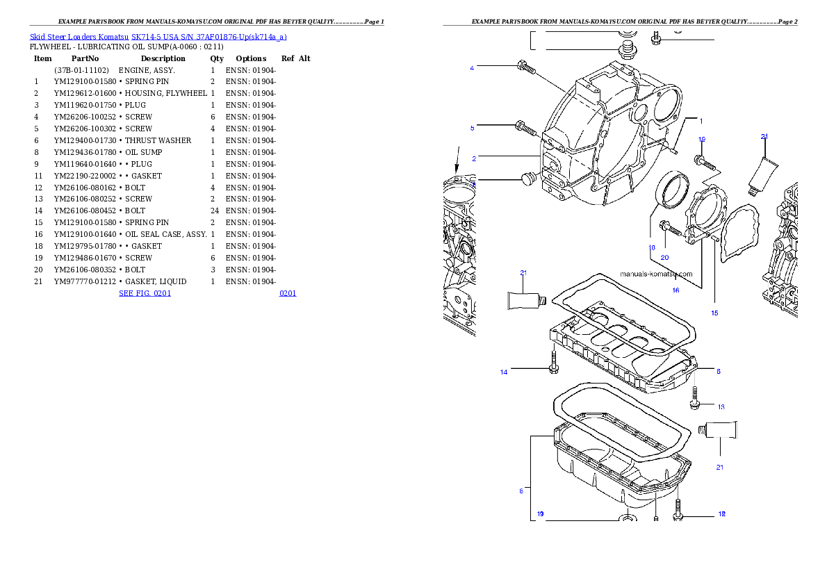 Protected: SK714-5 USA S/N 37AF01876-Up Partsbook