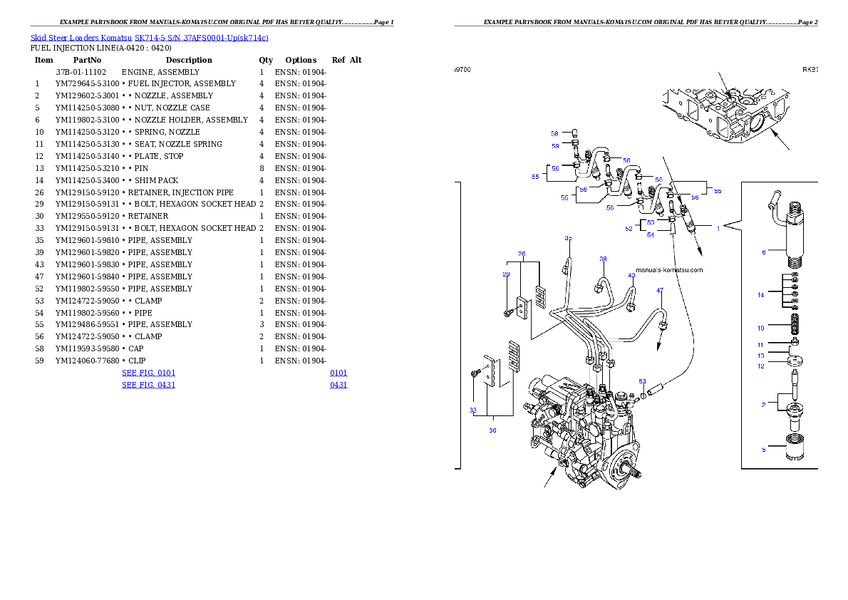 Protected: SK714-5 S/N 37AFS0001-Up Partsbook