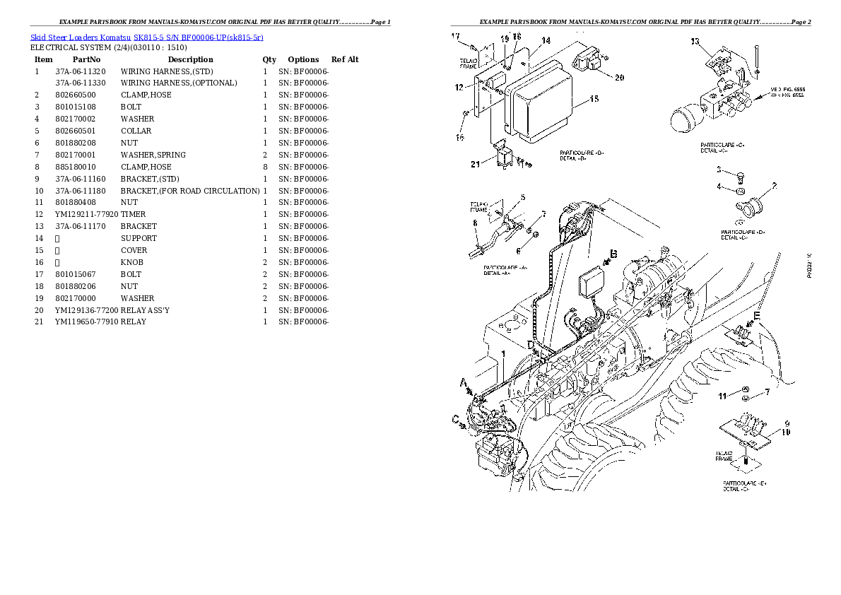 Protected: SK815-5 S/N BF00006-UP Partsbook