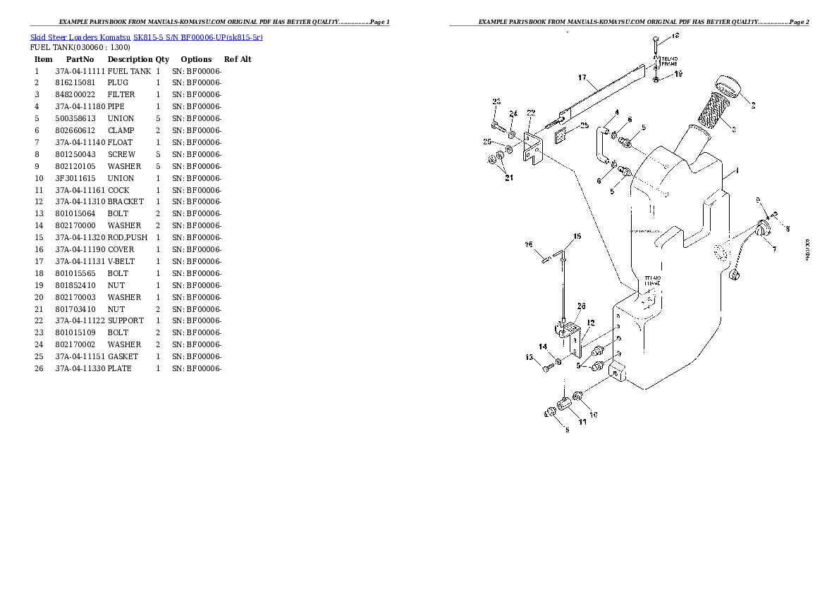 Protected: SK815-5 S/N BF00006-UP Partsbook