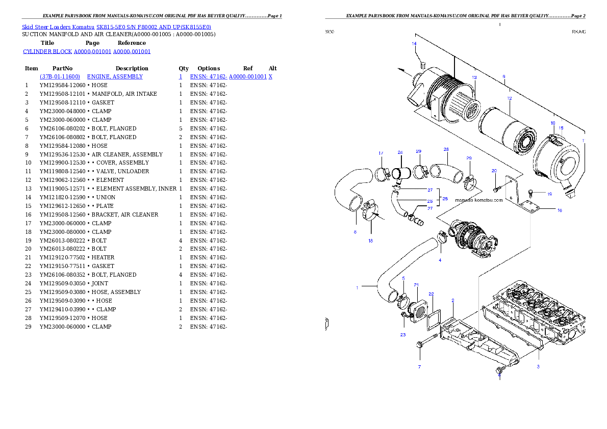 Protected: SK815-5E0 S/N F80002 AND UP Partsbook