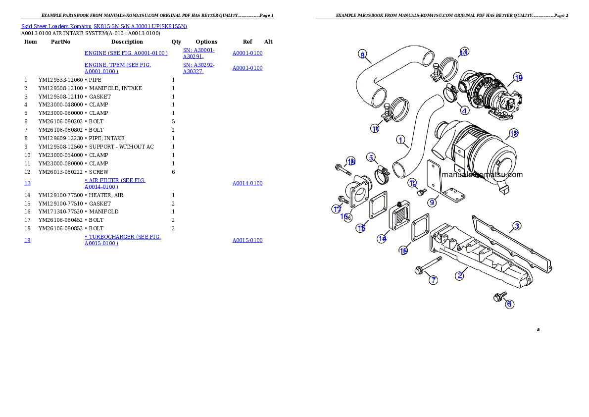Protected: SK815-5N S/N A30001-UP Partsbook