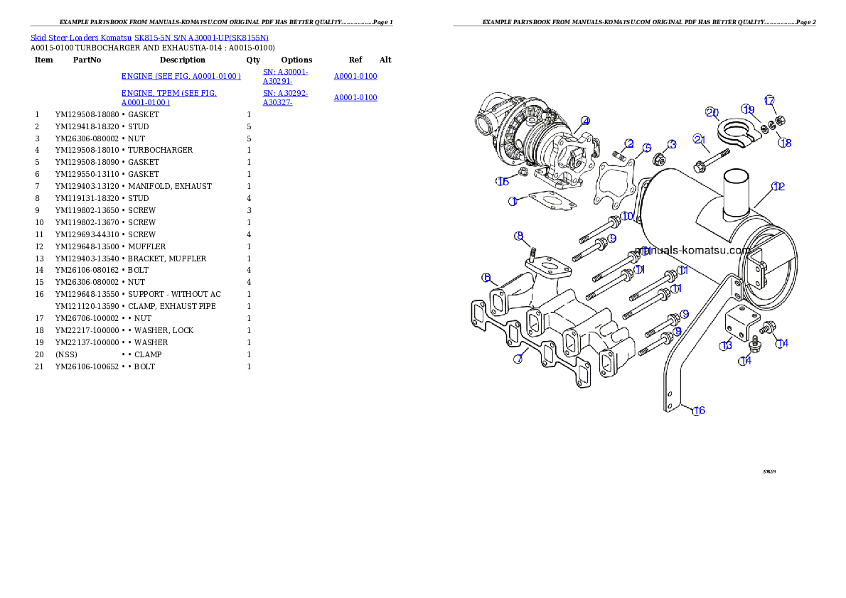 Protected: SK815-5N S/N A30001-UP Partsbook