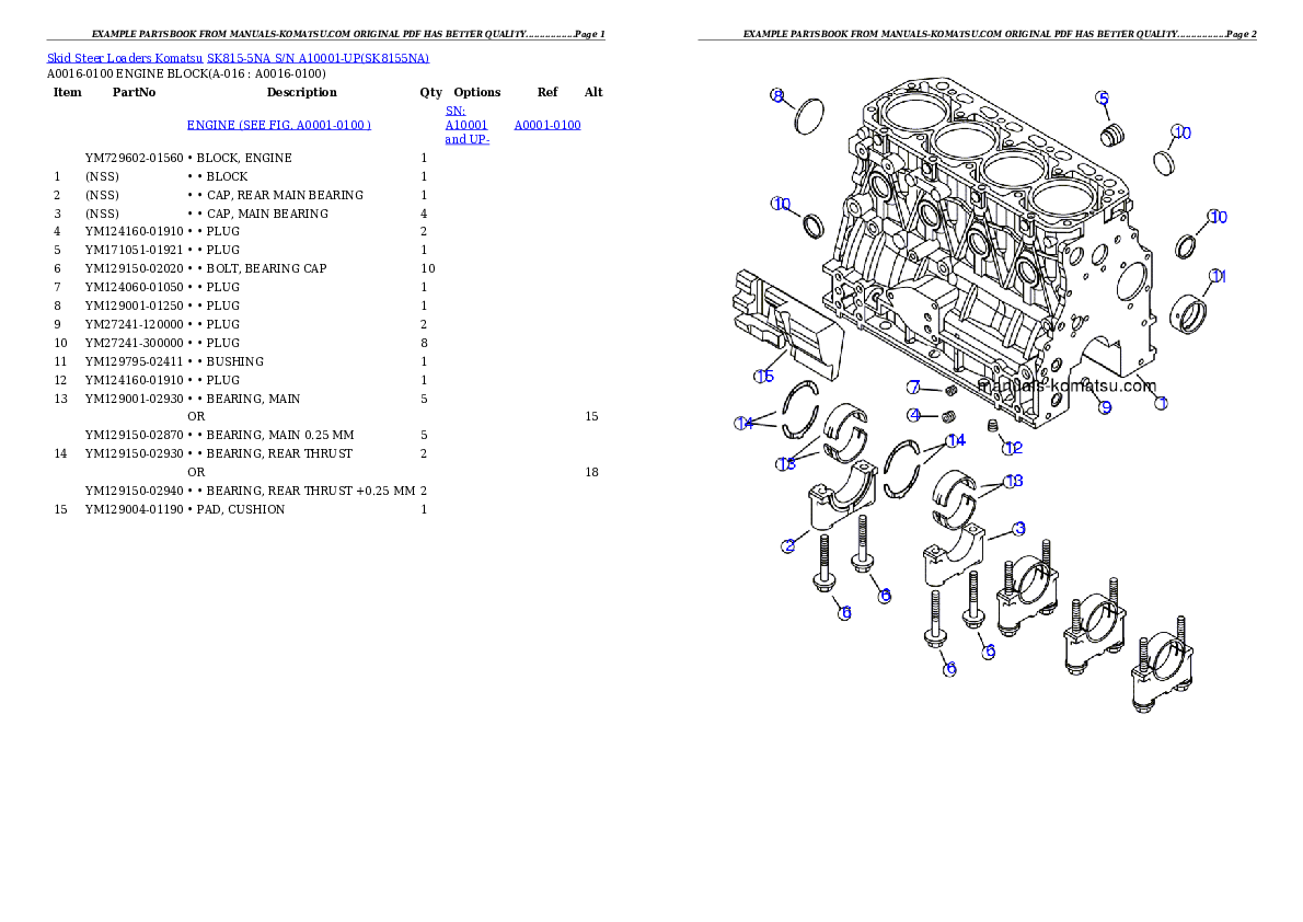 Protected: SK815-5NA S/N A10001-UP Partsbook