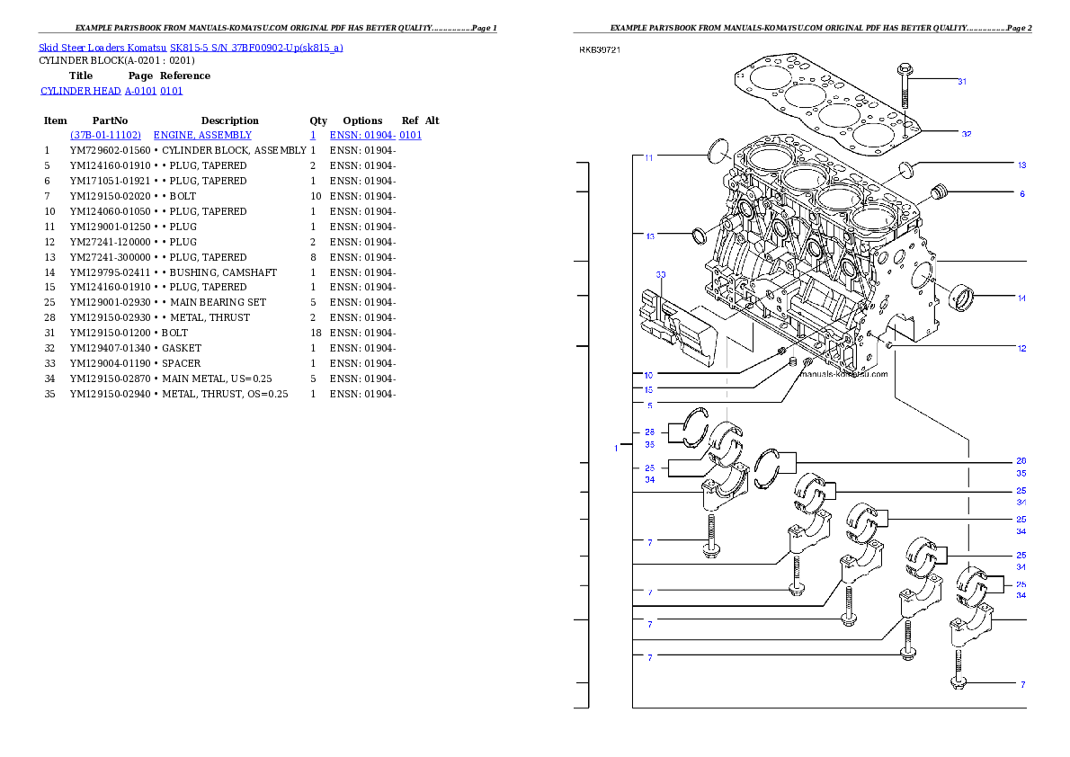 Protected: SK815-5 S/N 37BF00902-Up Partsbook