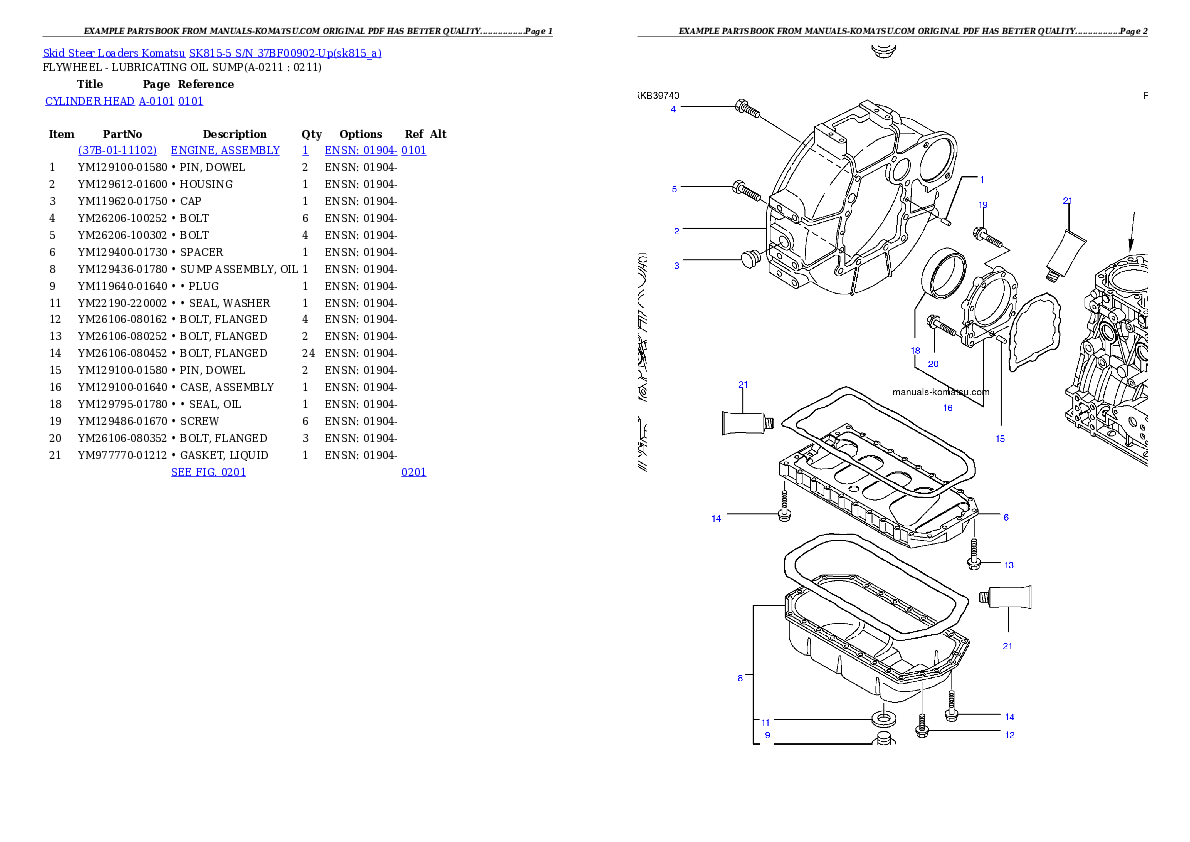 Protected: SK815-5 S/N 37BF00902-Up Partsbook