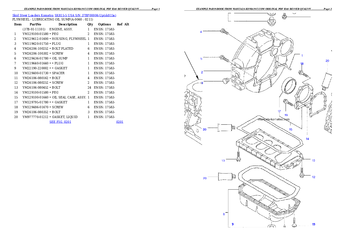 Protected: SK815-5 USA S/N 37BF00006-Up Partsbook